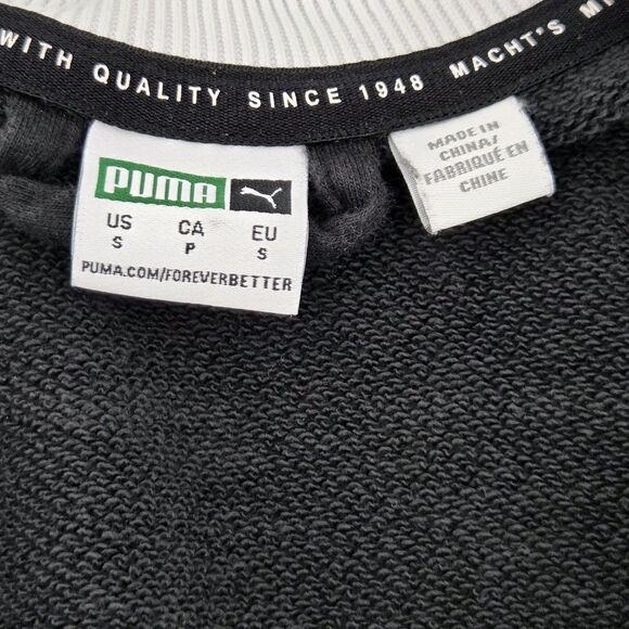 PUMA Iconic T7 Crop Jacket Womens Size Small Black White Retro Sportswear Soccer - Picture 5 of 9